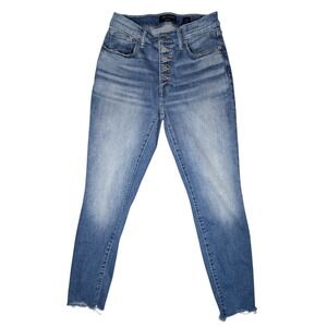 Lucky‎ Brand US 4 / 27 Blue High Rise Skinny Button Fly Denim Jeans